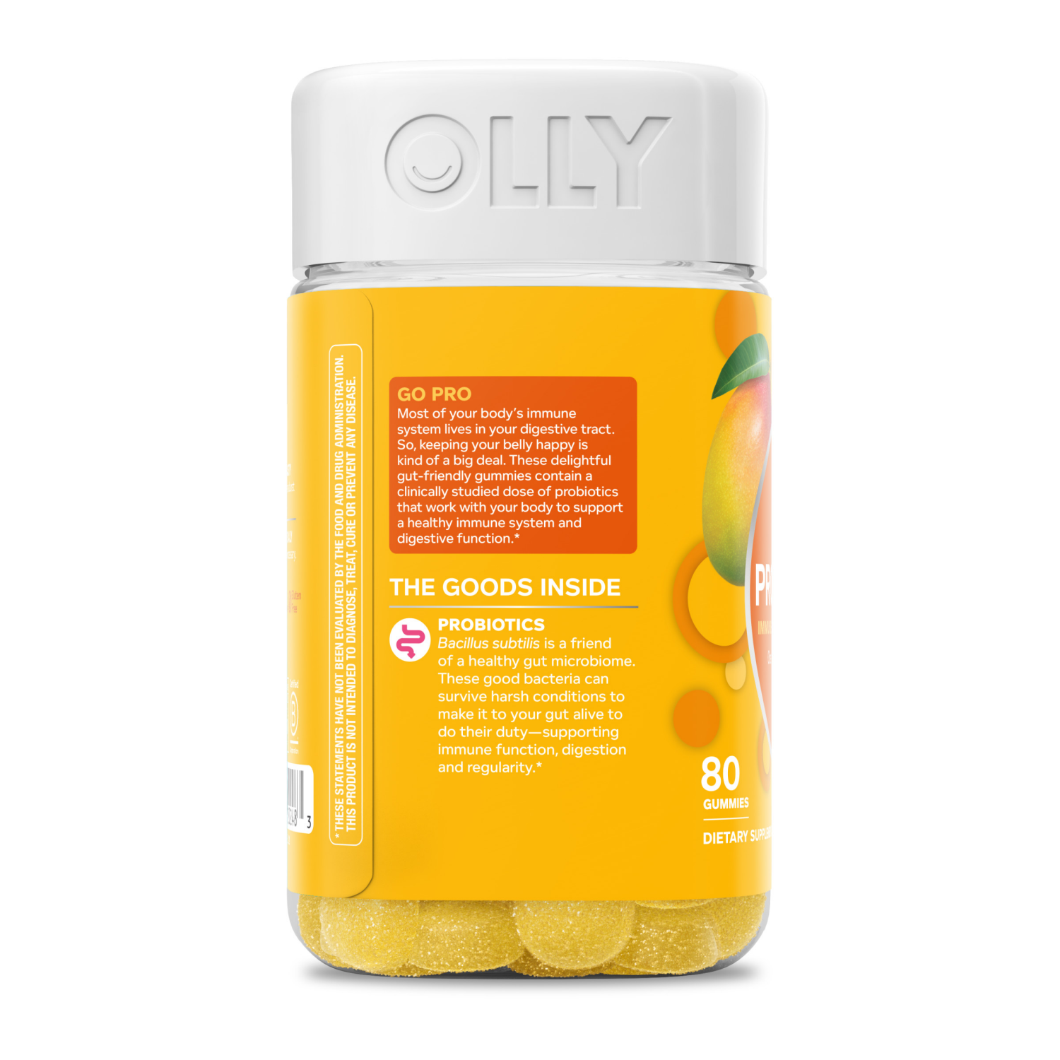 slide 2 of 4, OLLY Probiotic Gummies - Tropical Mango - 80ct, 80 ct