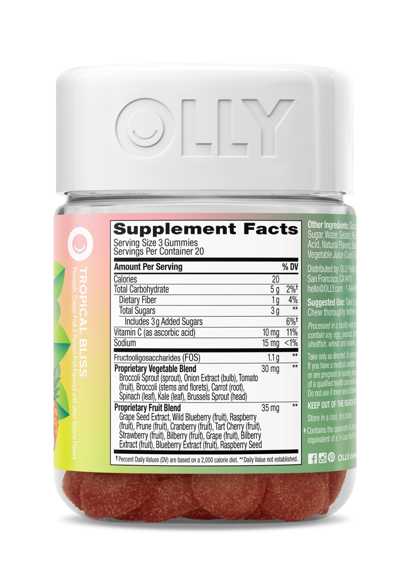 slide 2 of 2, OLLY Supergood Superfoods Multivitamin Gummies - 60ct, 60 ct