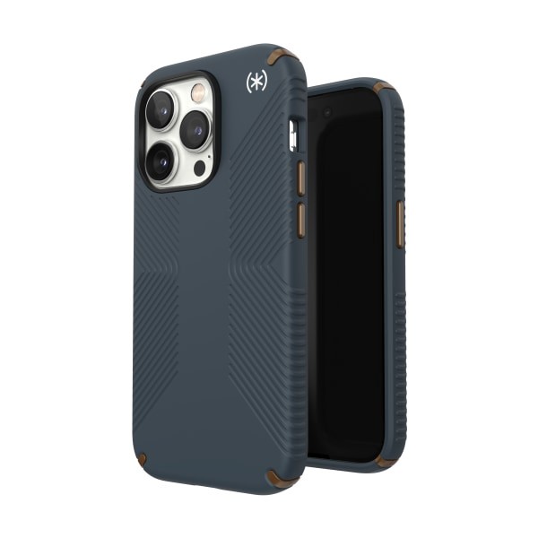 slide 2 of 10, Speck Presidio 2 Grip Magsafe Case For Iphone 14 Pro, Charcoal, 150146-3068, 1 ct