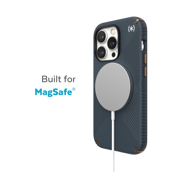 slide 4 of 10, Speck Presidio 2 Grip Magsafe Case For Iphone 14 Pro, Charcoal, 150146-3068, 1 ct
