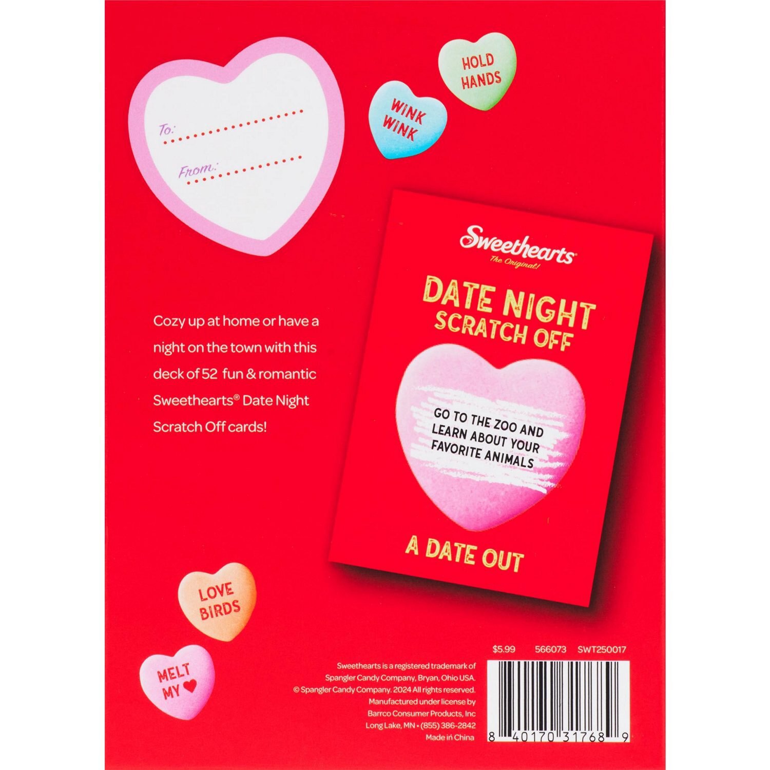 slide 2 of 3, Sweetheartsâ Date Night Scratch Off Card Deck, 1 ct