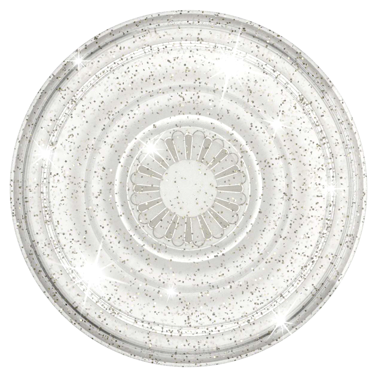 slide 1 of 2, PopSockets PopGrip Cell Phone Grip & Stand - Clear Silver Glitter, 1 ct