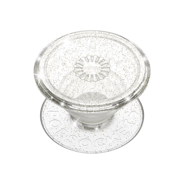 slide 3 of 5, PopSockets PopGrip Cell Phone Grip & Stand - Clear Silver Glitter, 1 ct