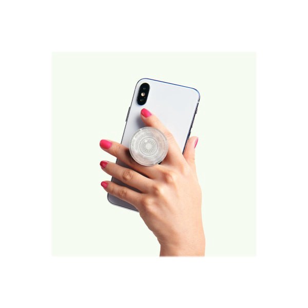 slide 5 of 5, PopSockets PopGrip Cell Phone Grip & Stand - Clear Silver Glitter, 1 ct