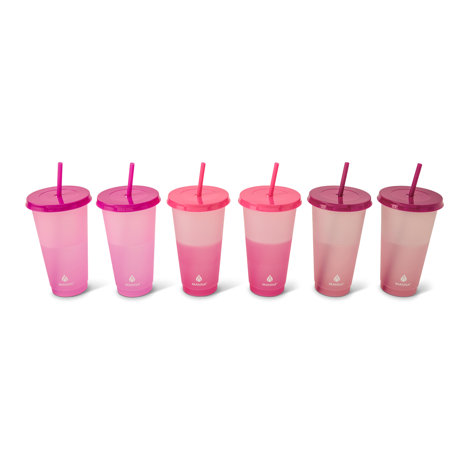 slide 2 of 2, Manna Color Changing Cups Pink, 6pk, 6 ct