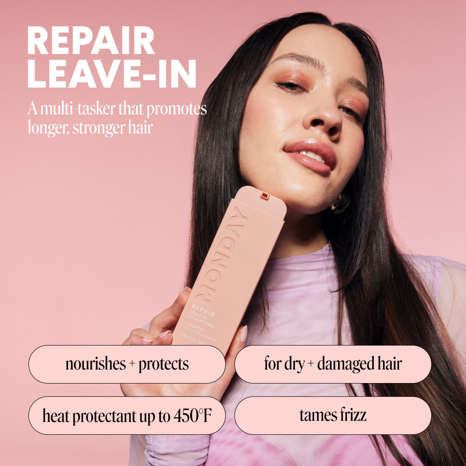 slide 4 of 10, MONDAY Haircare Monday Repair Leave-In Conditioner, 5.1 Oz, 5.1 oz