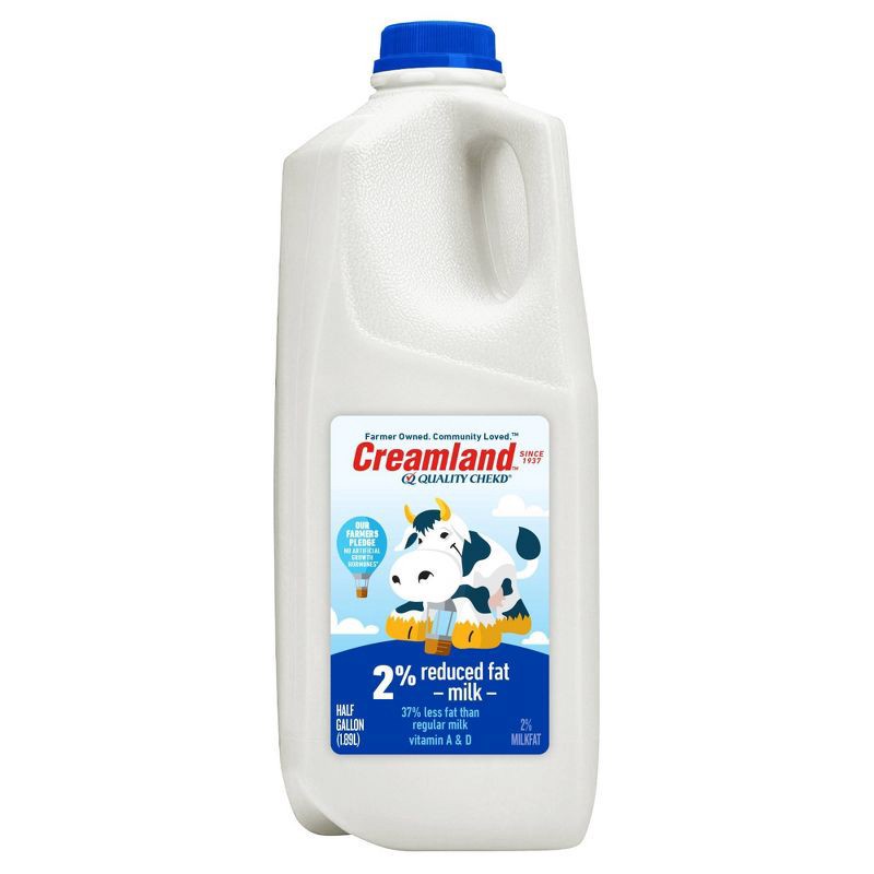 slide 1 of 6, Creamland 2% Milk - 0.5gaL, 1/2 gal