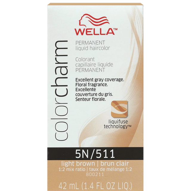 slide 1 of 1, Wella Color Charm Liquid 5N/511 Light Brown, 1 ct