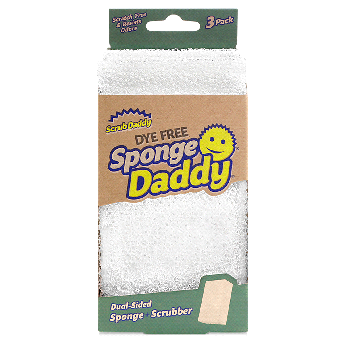 slide 1 of 17, Scrub Daddy Dye Free Sponge Daddy, 3 ct