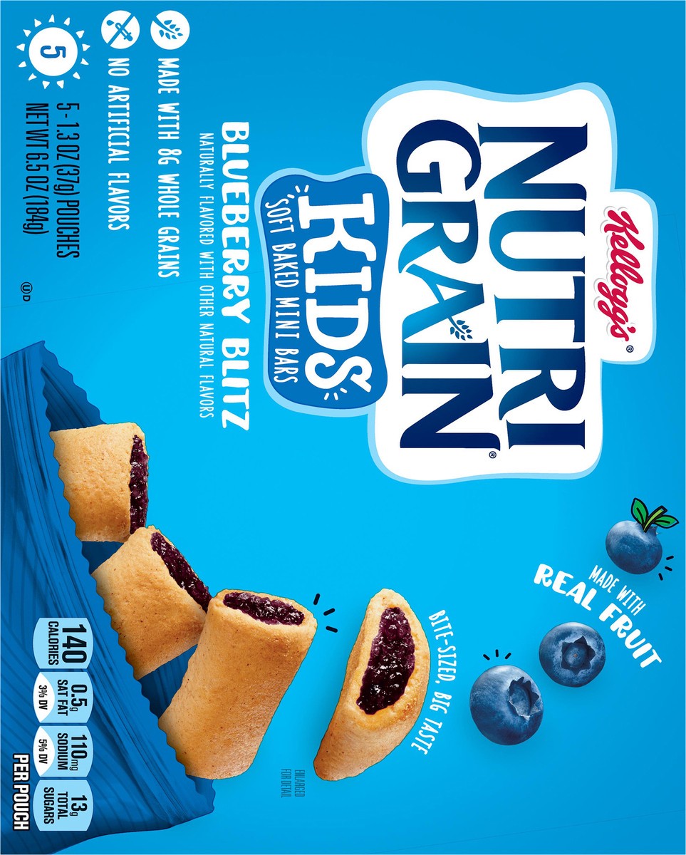 slide 4 of 8, Nutri-Grain Bites Mini Breakfast Bars, Blueberry, 6.5 oz, 5 Count, 6.5 oz