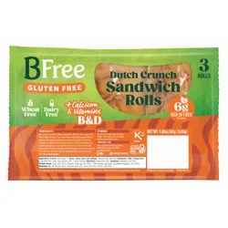 BFree Gluten Free Dutch Crunch Sandwich Rolls 3 ea