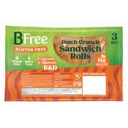 BFree Gluten Free Dutch Crunch Sandwich Rolls 3 ea