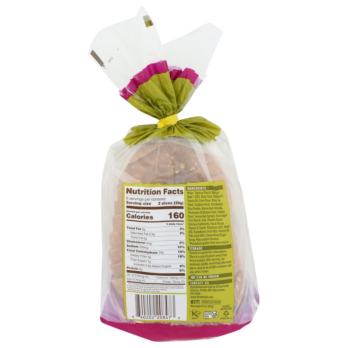 slide 2 of 2, Bfree Gluten Free Oat Loaf, 12.3 oz