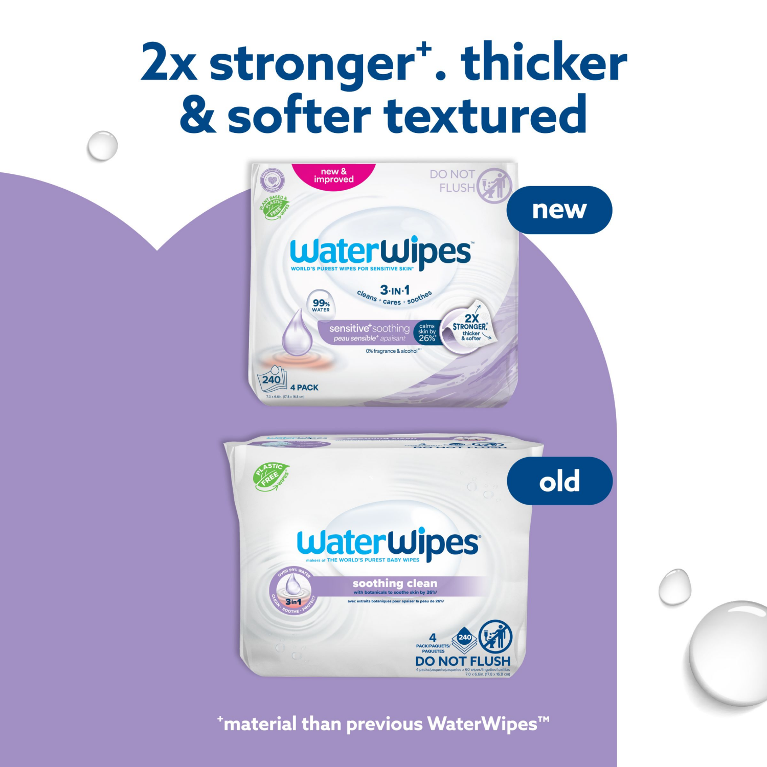 slide 6 of 8, WaterWipes Soothing Clean 99% Water Based Formula with Botanical Extract, 240 ct