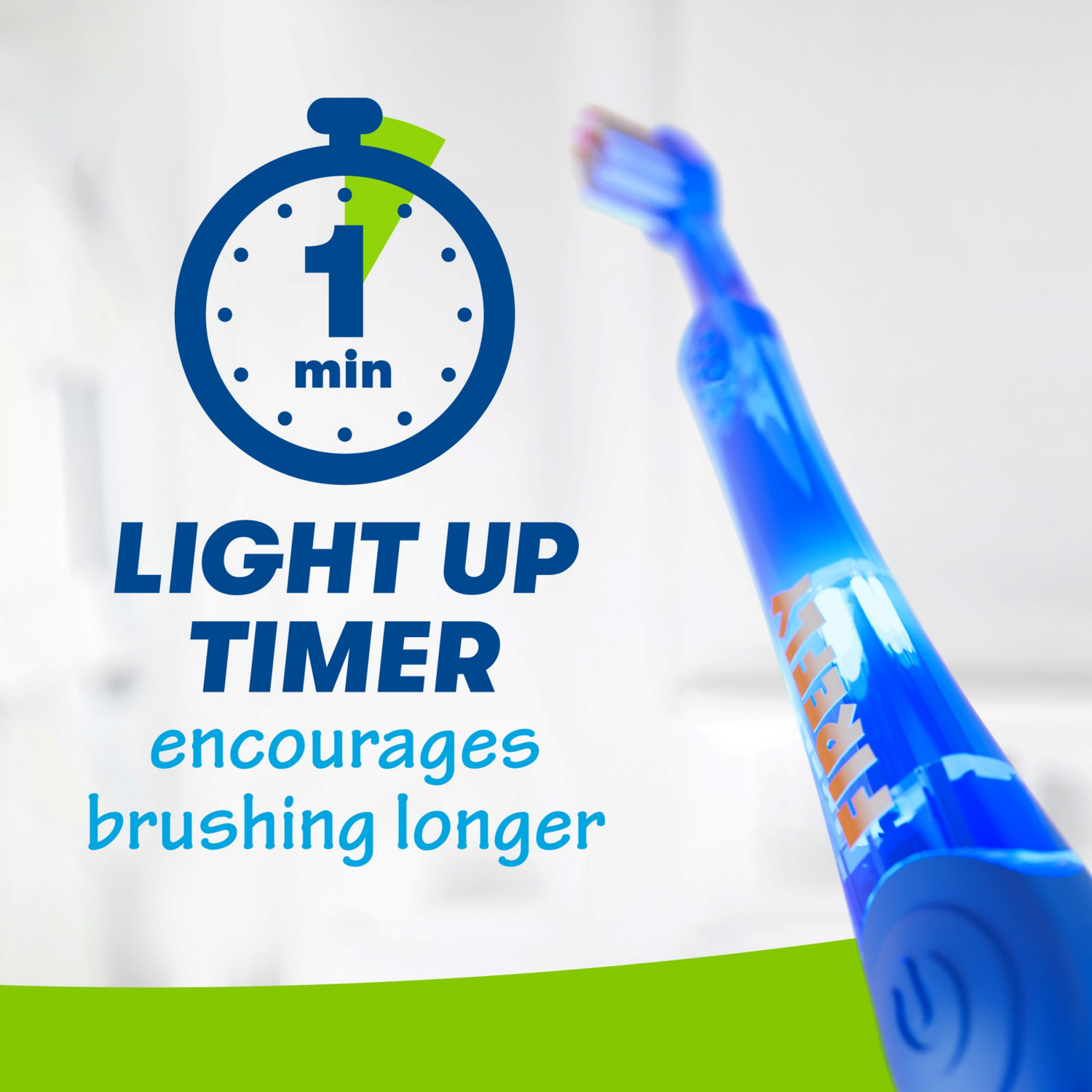 slide 7 of 7, Firefly Light Up Timer Toothbrush, Premium Soft Bristles, Ages 3+, 2 Count (Colors May Vary), 2 ct