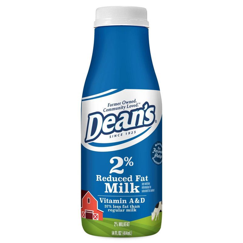 slide 1 of 7, Dean's Deans 2% Milk - 14 fl oz, 14 fl oz