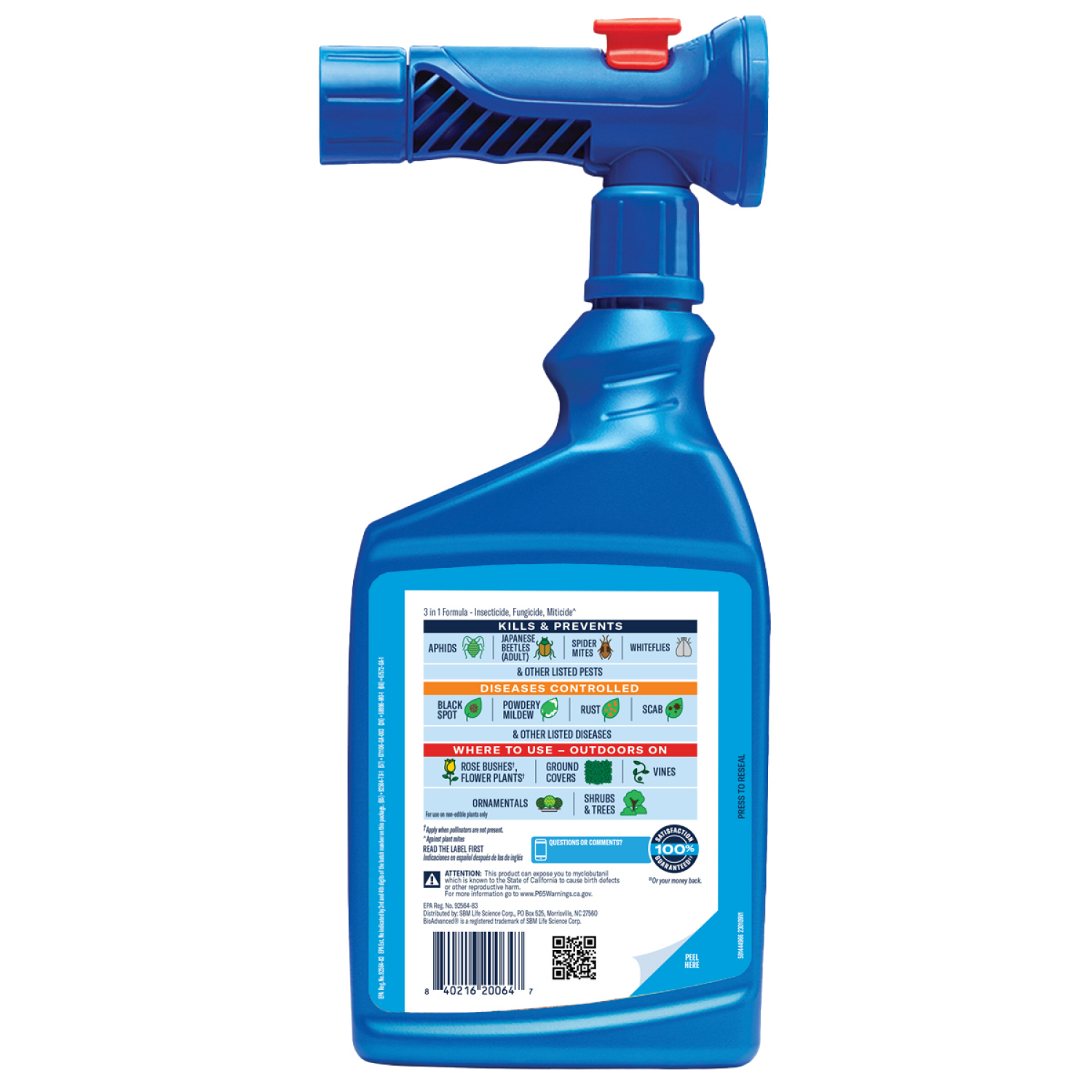 slide 2 of 2, BioAdvanced 3-In-1 Insect, Disease & Plant Mite Control, Non-Neonic, Ready-To-Spray, 32 FOZ, 32 fl oz