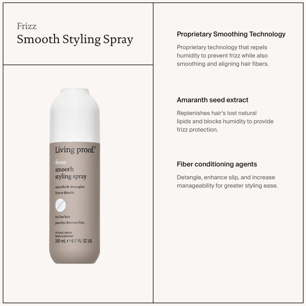 slide 3 of 8, Living Proof No Frizz Smooth Styling Spray 6.7 oz / 200 mL, 
