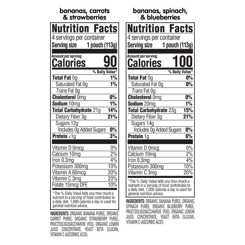 slide 5 of 5, Happy Baby Happy Tot Super Bellies 8Pk Organic Bananas, Carrots & Strawberries - 4oz, 8 ct; 4 oz
