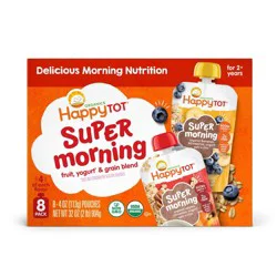 Happy Baby Happy Tot Super Morning Organic Toddler Pouch Variety Pack - 4oz/8pk