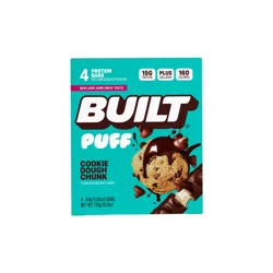 Built Bar Cookie Dough Chunk Puff Protein Bars - 15g Protein - 4ct