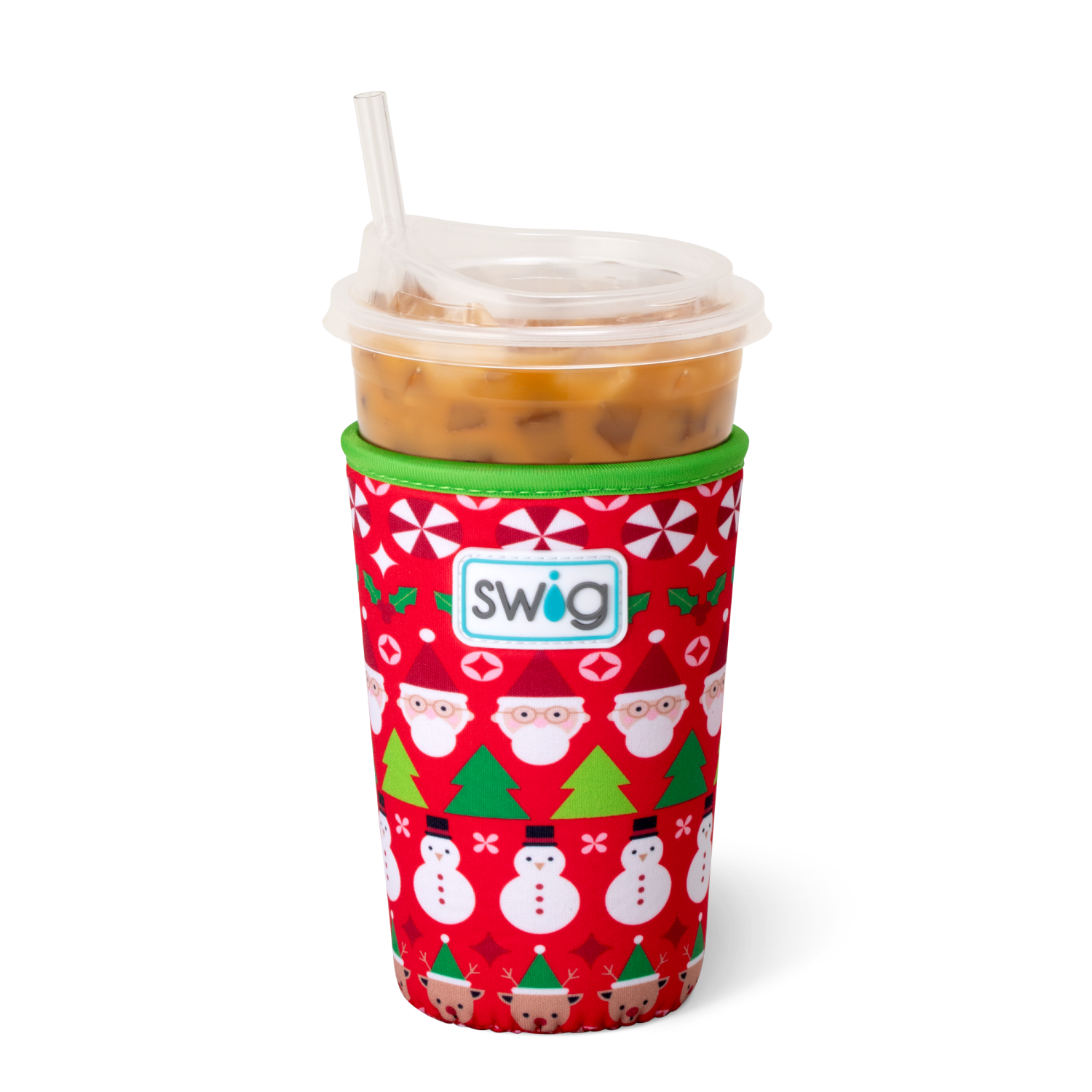 slide 1 of 1, Swig Christmas Crew Iced Cup Coolie 22oz, 22 oz