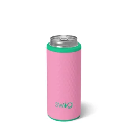 Pink Golf Ball Skinny Can Cooler 12oz