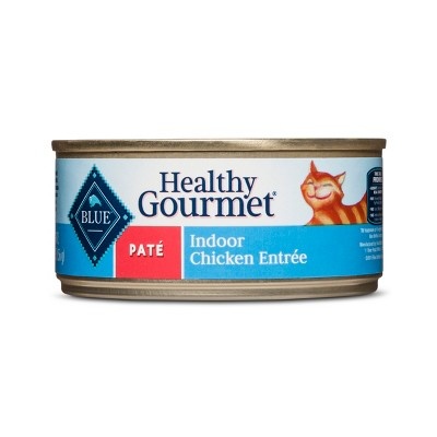 slide 1 of 2, Blue Buffalo Healthy Gourmet Adult Pate Indoor Chicken Entree - Wet Cat Food, 5.5 oz