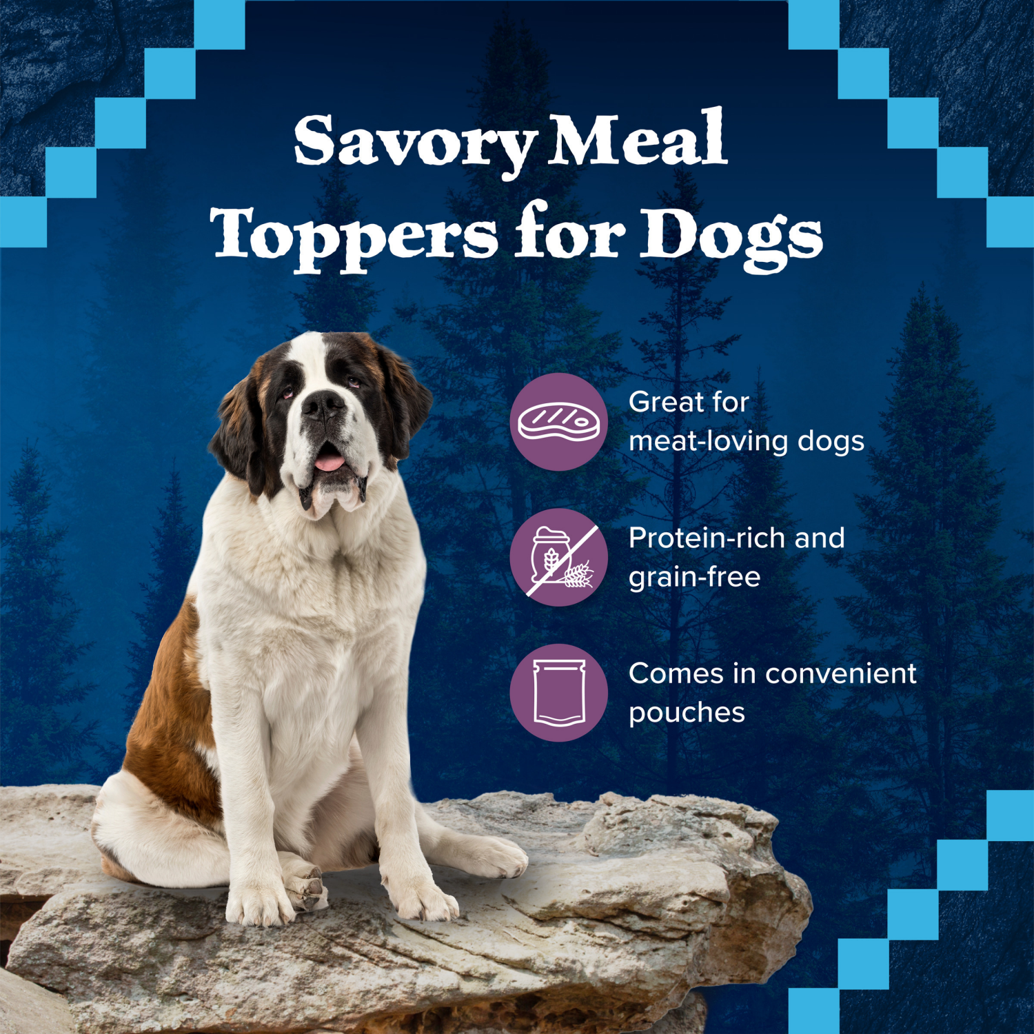 slide 4 of 8, Blue Wilderness Trail Toppers Wild Cuts Chunky Beef Bites Wet Dog Food, 3 oz