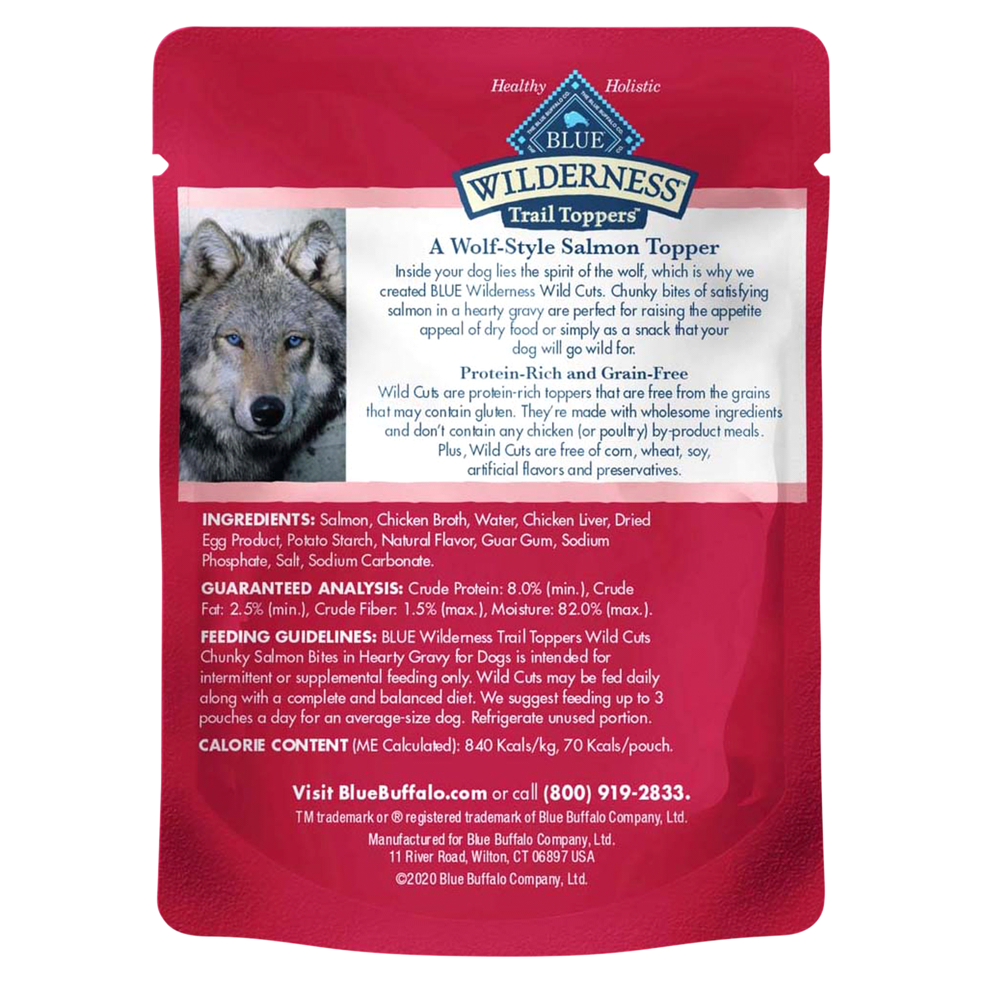 slide 4 of 5, Blue Buffalo Wilderness Wild Cuts Chunky Salmon Bites in Hearty Gravy Snack for Dogs 3 oz, 3 oz