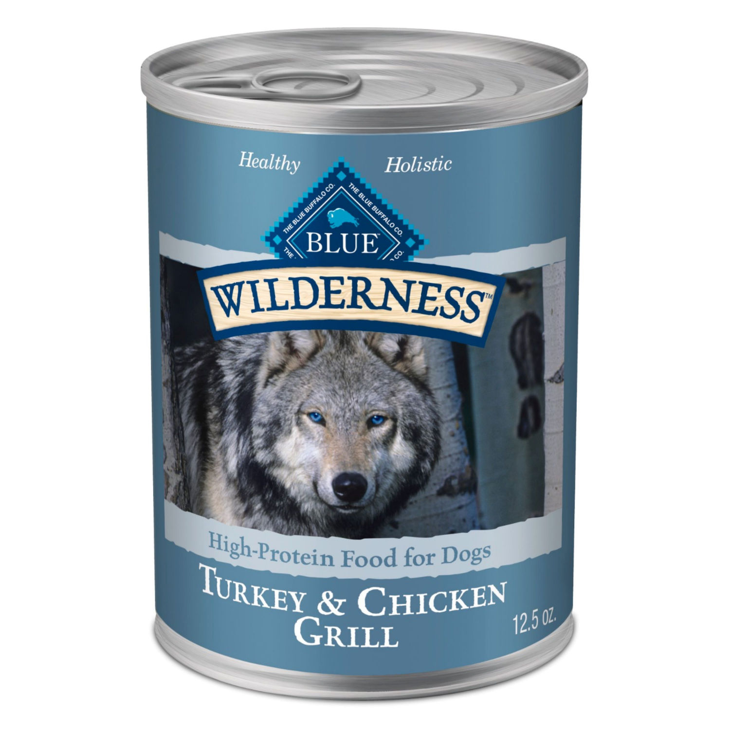 slide 1 of 8, Blue Buffalo Wilderness High Protein Grain Free, Natural Adult Wet Dog Food, Turkey & Chicken Grill 12.5-Oz Can, 12.5 oz
