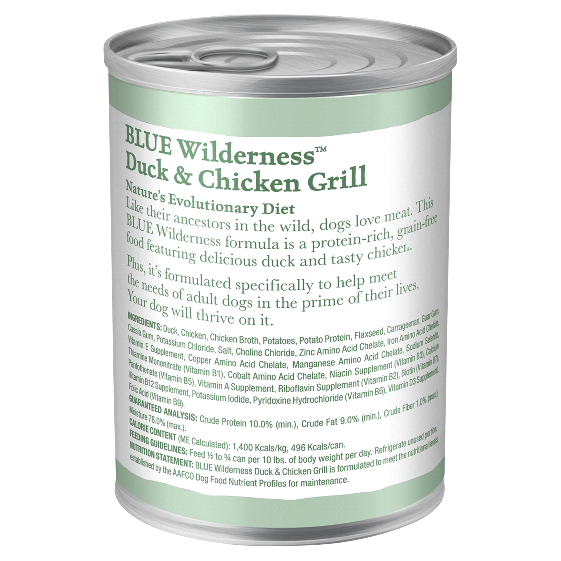 slide 5 of 5, Blue Buffalo Wilderness Grain Free High Protein Wet Dog Food Duck & Chicken Grill - 12.5oz, 12.5 oz