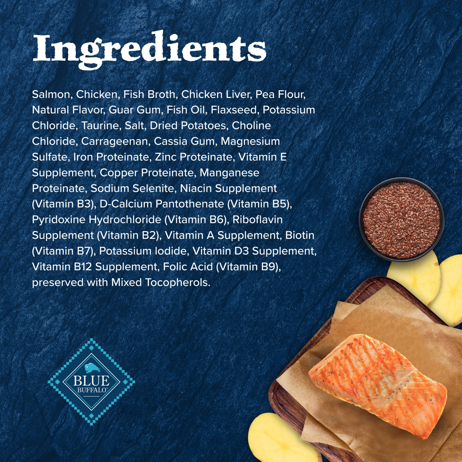 slide 8 of 8, Blue Buffalo Wilderness Grain Free Natural Adult Pate Wet Cat Food, Salmon 3-oz can, 3 oz