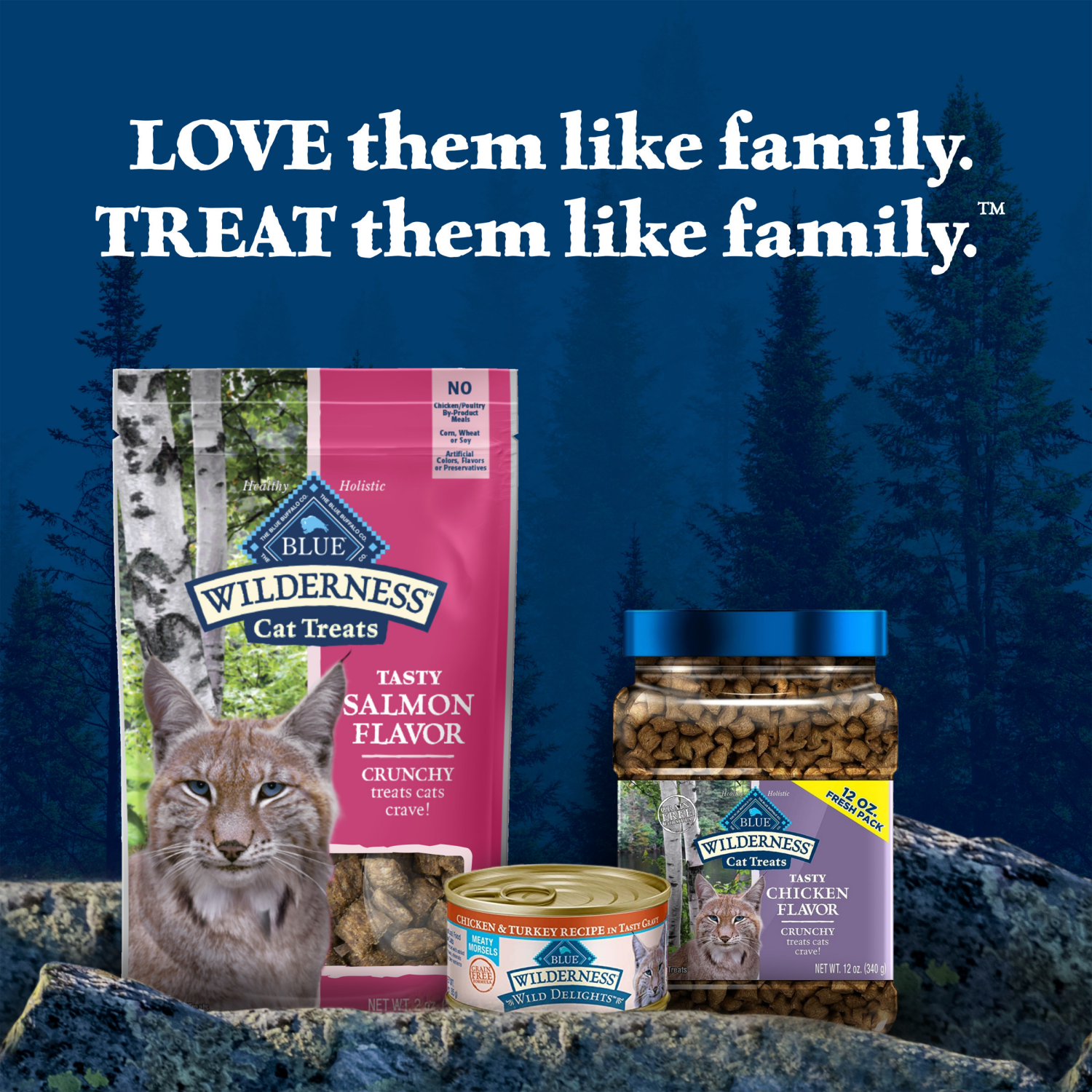 slide 3 of 8, BLUE BUFFALO Wilderness Grain Free Crunchy Cat Treats, Salmon, 2 oz