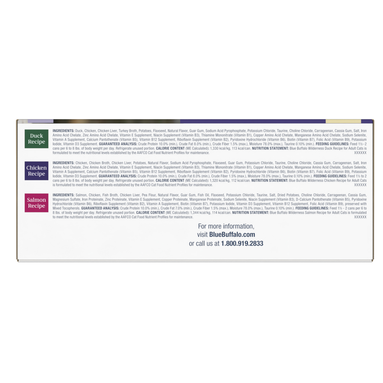 slide 6 of 8, Blue Buffalo Blue Wilderness Variety Pack Pate Cat Food 12 cans 3.0 oz Can 12 ea, 12 ct