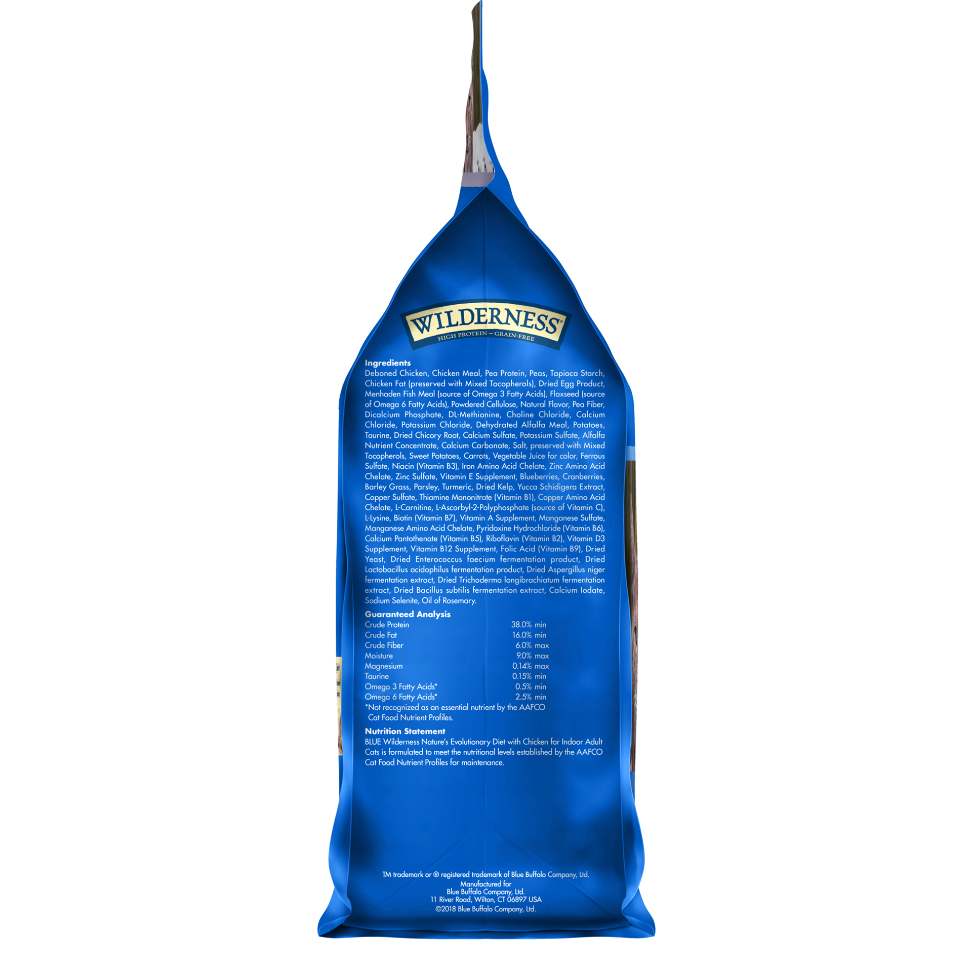 slide 8 of 13, Blue Buffalo Wilderness High Protein, Natural Adult Indoor Dry Cat Food, Chicken 4-lb, 4 lb