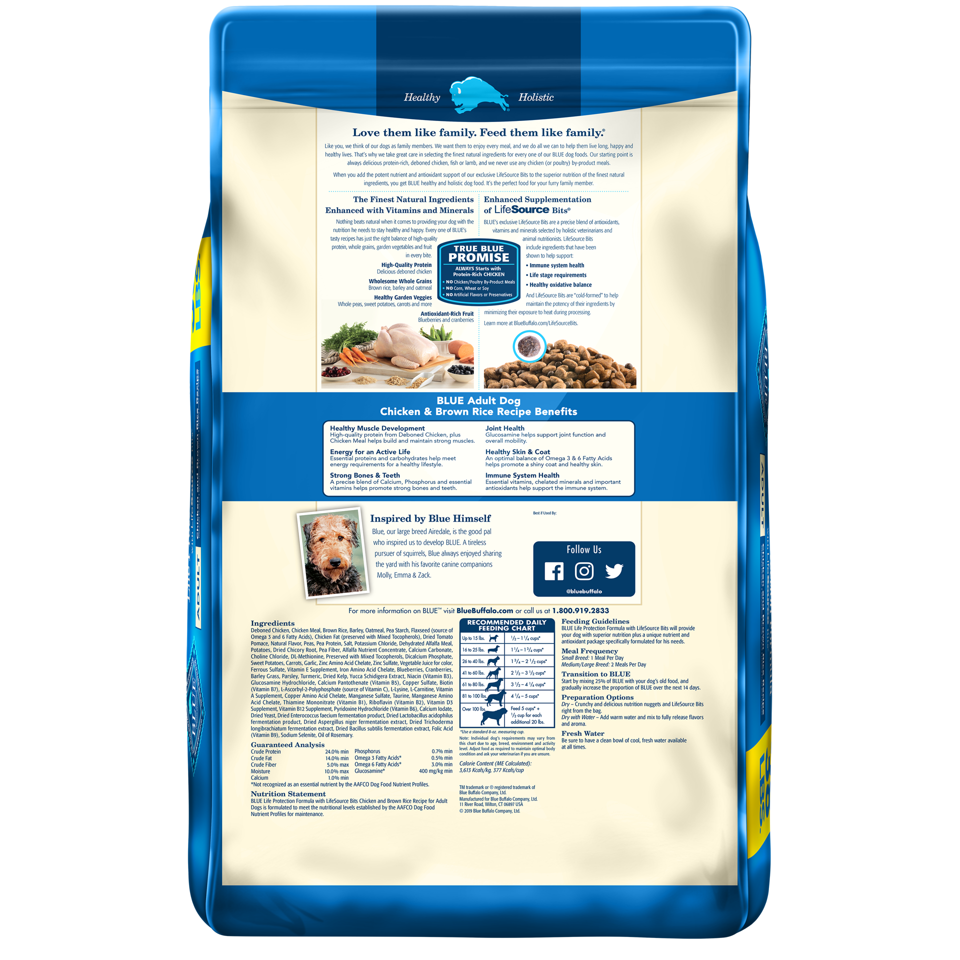 slide 2 of 2, Blue Buffalo Life Protection Formula Chicken & Brown Rice Recipe Dog Food, 38 lbs, 