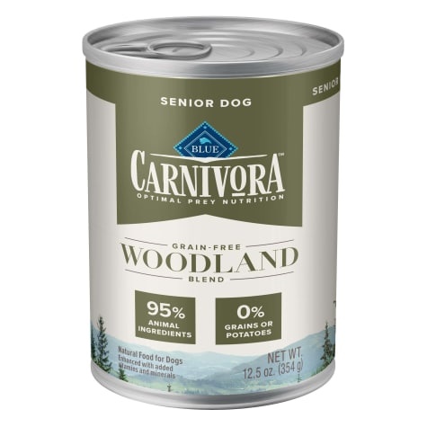 slide 1 of 1, Blue Buffalo Blue Carnivora Woodland Blend Optimal Prey Nutrition Grain Free Senior Wet Dog Food, 12.5 oz