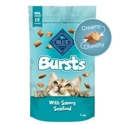 Blue Buffalo Bursts Crunchy Cat Treats, Seafood 2-oz Bag