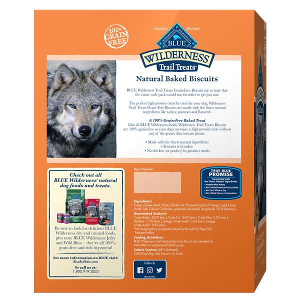 slide 4 of 5, Blue Buffalo Wilderness Trail Treats Dog Turkey, 36 oz