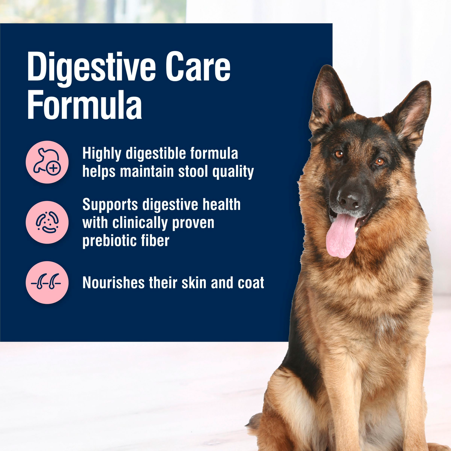 slide 4 of 8, Blue Buffalo True Solutions Digestive Care Natural Dry Dog Food for Adult Dogs, Chicken, 20-lb. Bag, 20 lb
