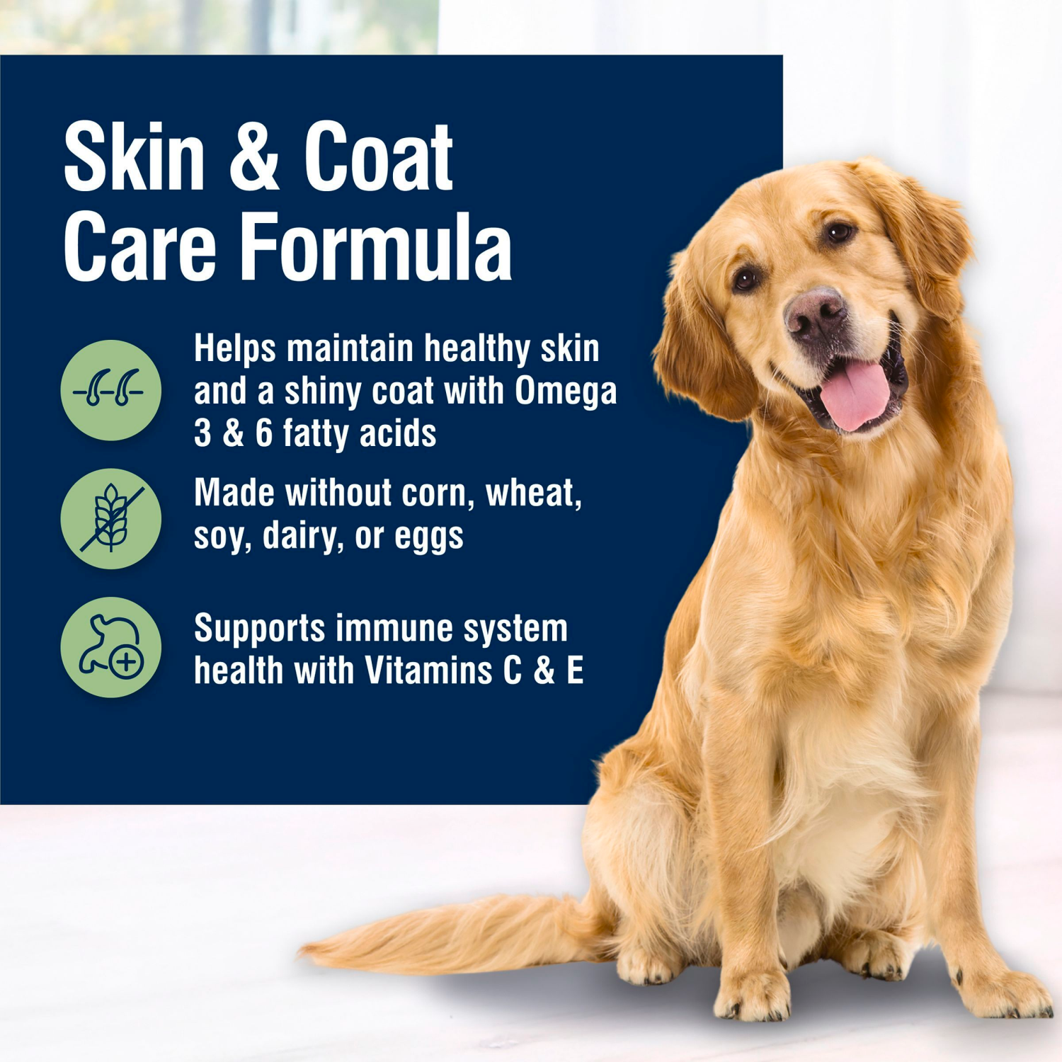 slide 4 of 8, Blue Buffalo True Solutions Skin & Coat Care Natural Dry Dog Food for Adult Dogs, Salmon, 20-lb. Bag, 20 lb