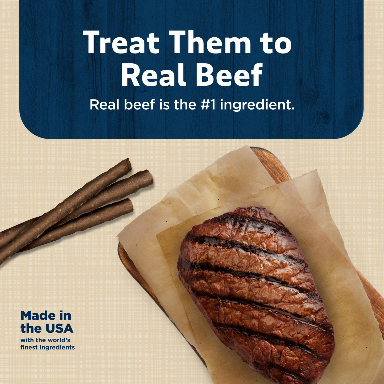 slide 7 of 8, Blue Buffalo Stix Natural Soft-Moist Dog Treats, Beef Recipe 5-oz Bag, 5 oz