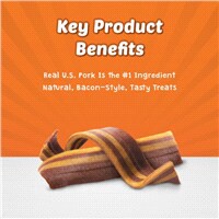 slide 15 of 17, Blue Buffalo Sizzlers Natural Bacon-Style Soft-Moist Dog Treats, Original Pork, 28 oz