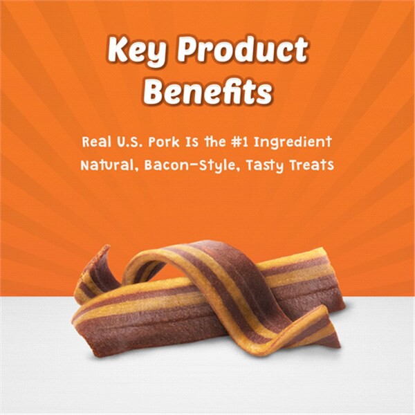 slide 16 of 17, Blue Buffalo Sizzlers Natural Bacon-Style Soft-Moist Dog Treats, Original Pork, 28 oz