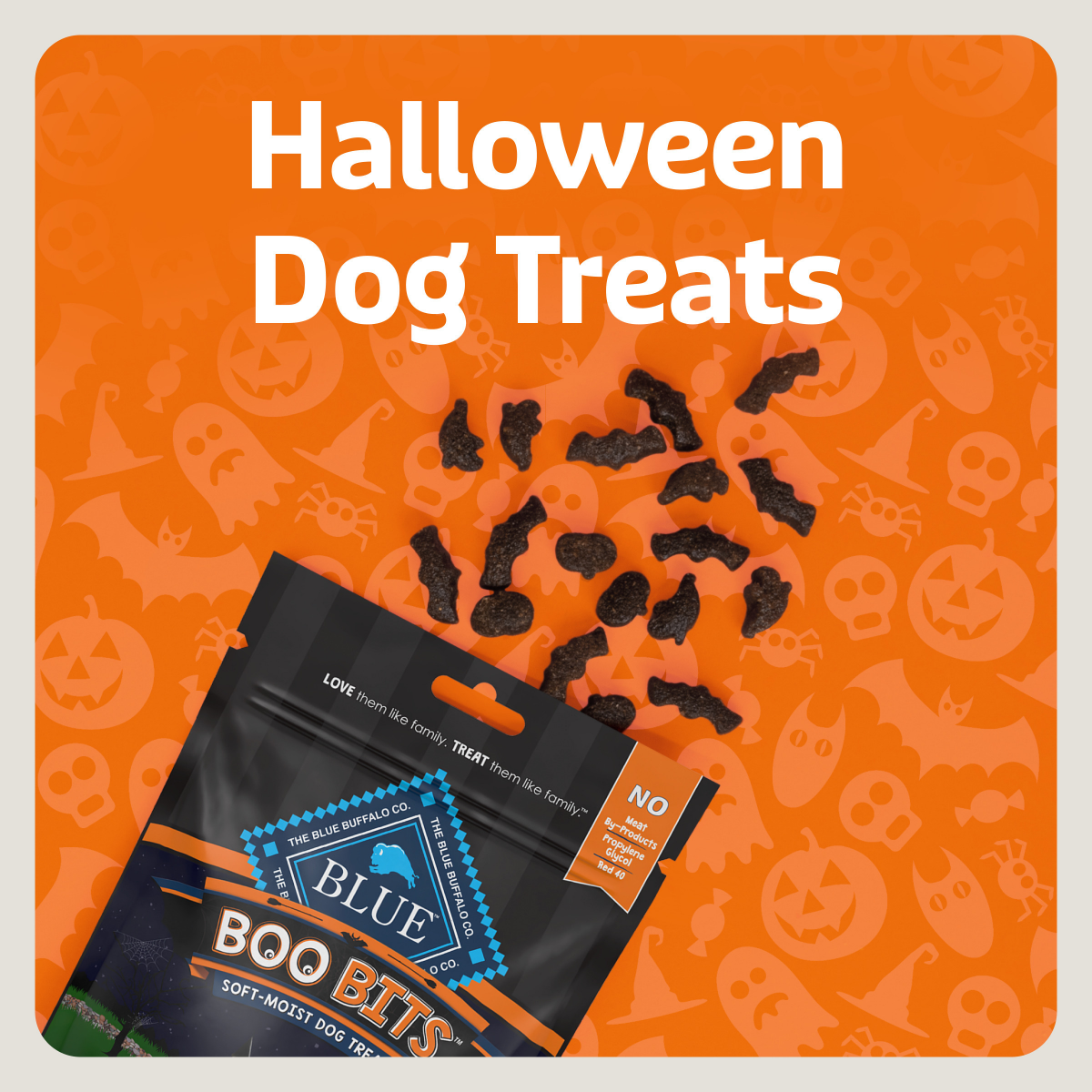 slide 4 of 8, Blue Buffalo Boo Bits Soft & Chewy Halloween Dog Treats\, Tasty Chicken Recipe\, 4.5-oz. Bag, 4.5 oz
