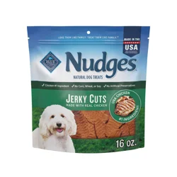 Blue Buffalo Nudges Jerky Cuts Natural Dog Treats, Chicken, 16oz Bag