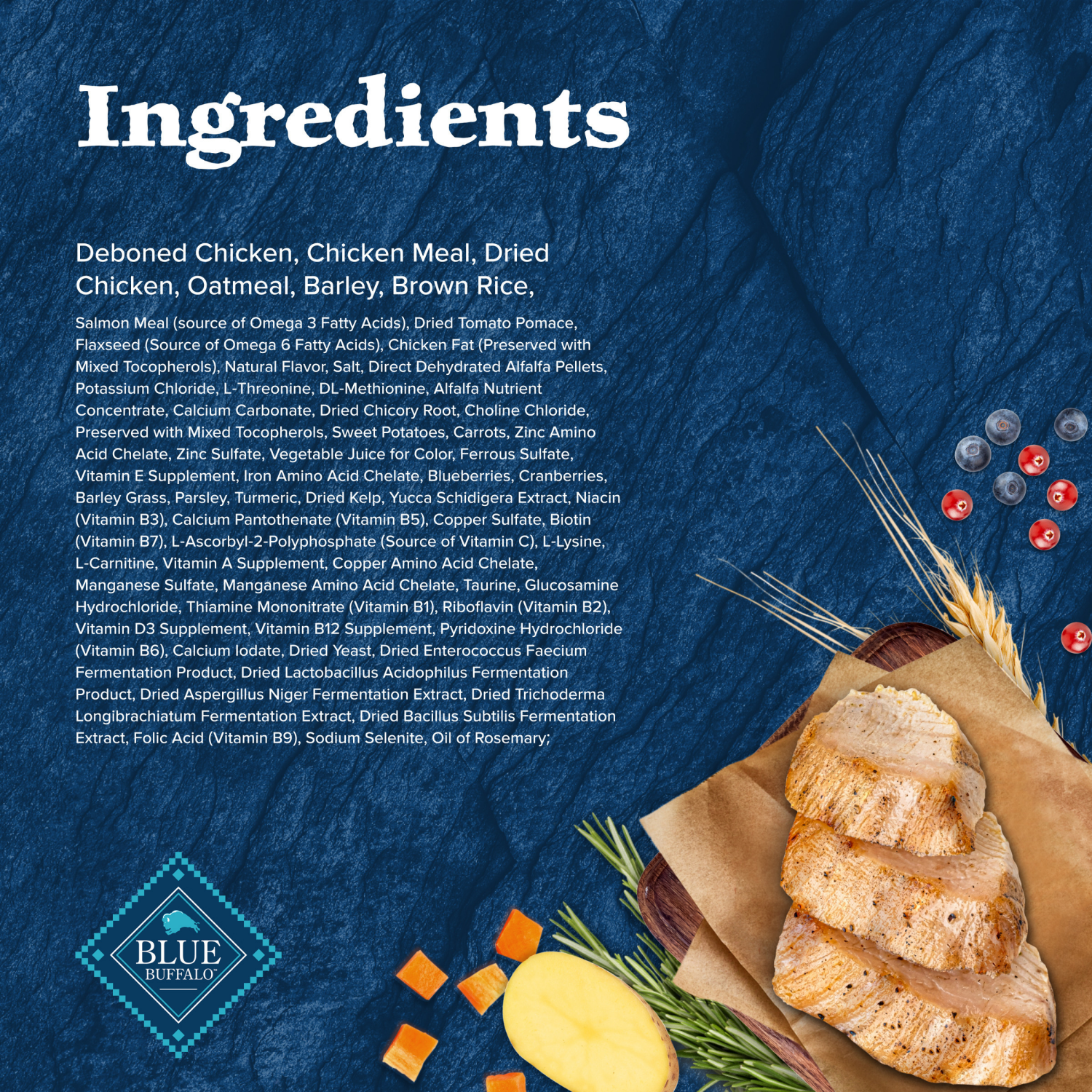 slide 8 of 8, Blue Buffalo Dog Food Small Breed Chicken 13Lb, 208 oz