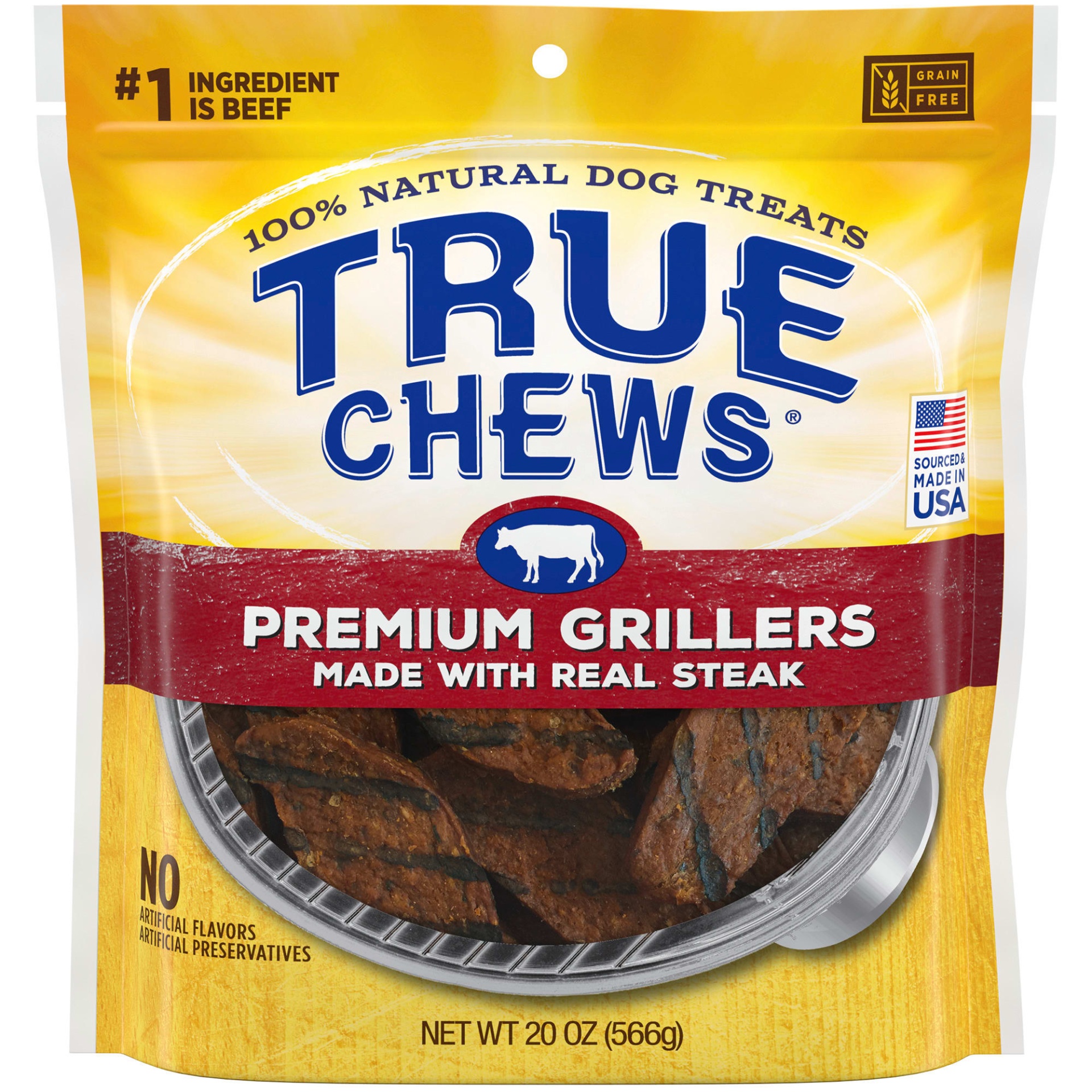 slide 1 of 1, True Chews Premium Grillers Made with Real Steak Natural Dog Treats, 20 oz; 20 oz