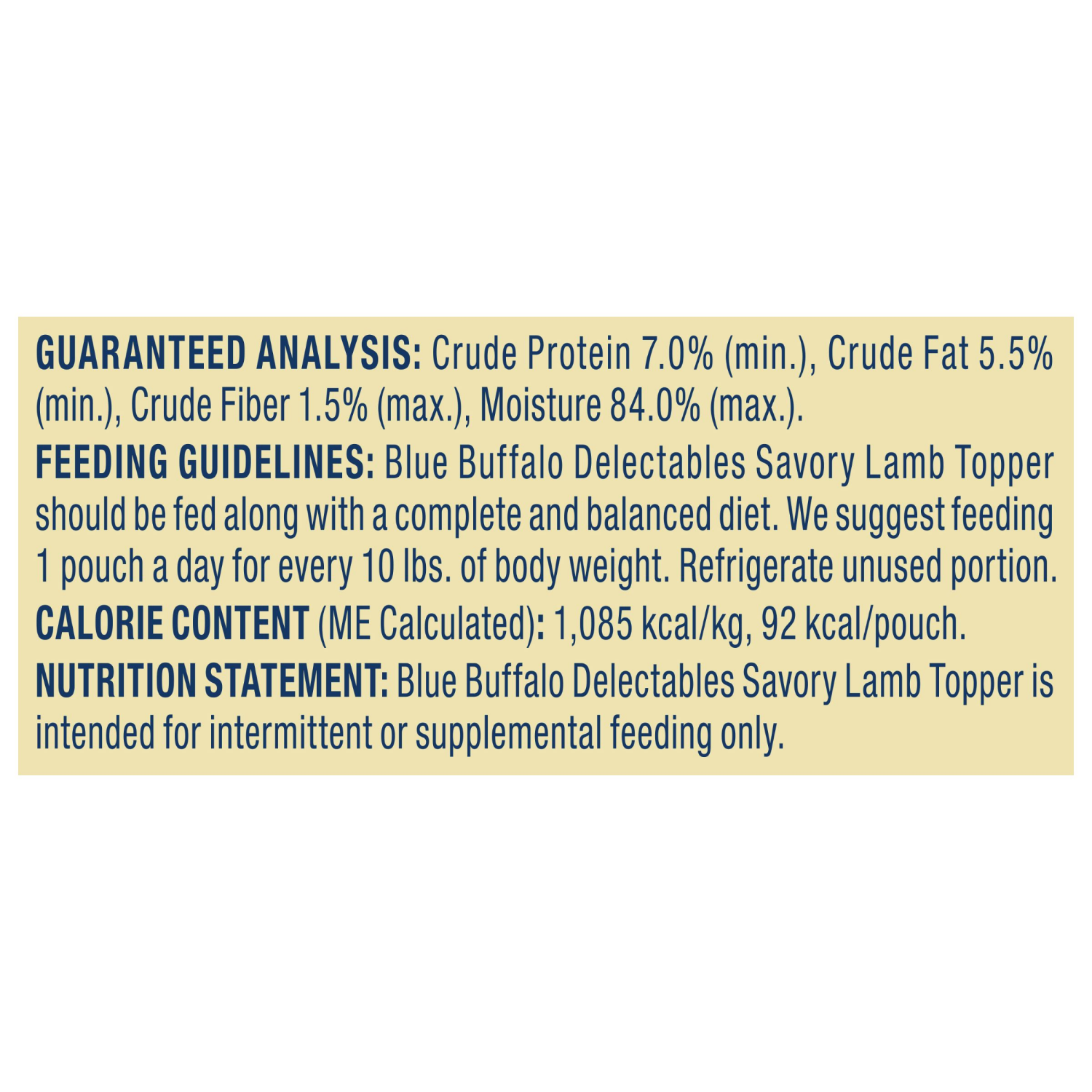 slide 5 of 6, Blue Buffalo Blue Delectables Natural Topper Lamb Dinner Wet Dog Food, 3 oz., 1 ct